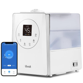Levoit Humidificateur d'Air 6L Haut Remplissage, Intelligent WiFi Froid pour Bébé, 26dB Ultrasonique Silencieux, Jusqu'à 60 H po