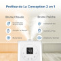 Levoit Humidificateur d'Air 6L Haut Remplissage, Intelligent WiFi Froid pour Bébé, 26dB Ultrasonique Silencieux, Jusqu'à 60 H po
