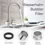 Diffaxy Lot de 4 régulateurs de jet M22, aérateurs pour robinets d'évier de cuisine, filtre avec boîtier en laiton chromé, filet