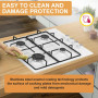 GXGM Lot de 4 Couvercles de Cuisinière à Gaz SABAF, Compatibles 55mm, 75mm, 100mm, Matériaux Résistants à Haute Température, Cui