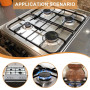 GXGM Lot de 4 Couvercles de Cuisinière à Gaz SABAF, Compatibles 55mm, 75mm, 100mm, Matériaux Résistants à Haute Température, Cui