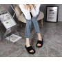 Meik Mangni Pantoufles Femme en Mousse à Mémoire Hiver Chaussons avec Support de l'arche Ajustable Chaussures Bout Ouvert Slippe