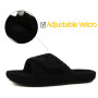 Meik Mangni Pantoufles Femme en Mousse à Mémoire Hiver Chaussons avec Support de l'arche Ajustable Chaussures Bout Ouvert Slippe