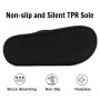 Meik Mangni Pantoufles Femme en Mousse à Mémoire Hiver Chaussons avec Support de l'arche Ajustable Chaussures Bout Ouvert Slippe