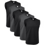 MEETYOO débardeurs Homme Lot de 5,sous-vêtement Technique sans Manches,T-Shirt Respirant Gainant pour Running,Fitness et Salle d