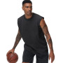 T-shirt d'été à manches courtes pour homme, gilet de fitness sans manches, délavé pour l'entraînement, la salle de sport, coton