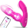 Vibromasseurs Feminin à Distance, Sextoyse Femme Clitoridienne Gode Vibro-masseur va et vient Poussée/Vibration à 9x9 Fréquences