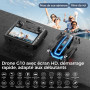 G10 GPS Drone avec Caméra Professionnel 4K EIS(Radiocommande avec Écran)45 Mins de Vol,Transmission Max 600m/1968ft,Suivi de Suj