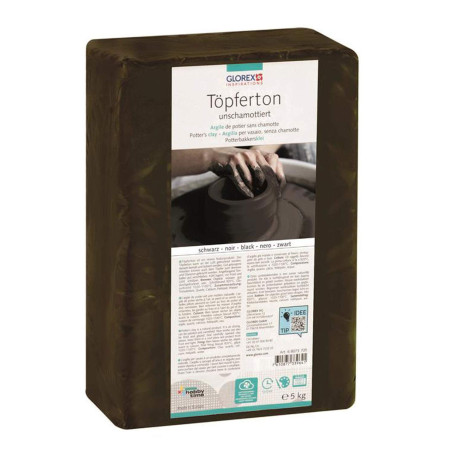 Glorex GmbH Töpler 5 kg noir non amotté.