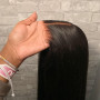 Glueless Wig Human Hair Straight Perruque Femme Naturelle Brésilien, 22 Pouces Pre-cut Lace Perruque Sans Colle Couleur Naturell