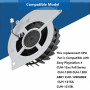ZHUROUPU pour PS4 Internal Cooling Fan 2000RPM pour Sony Playstation4 CUH-12XX, KSB0912HE-CK2M 500GB avec Brosse, Pince, Coussin