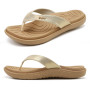 jiajiale Tongs Femme Mode Orthopédique Cuir Confortable Soutien Voûte Plantaire Tongue Legere Yoga Mat été Plage Piscine Flip Fl