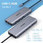 MOKiN Station d'accueil USB C, 14 en 1 à Triple Affichage, hub USB C Double Moniteur vers Double HDMI, VGA, Gigabit Ethernet, 5 