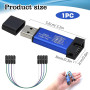 ST-Link V2 Mini Programmateur et Débogueur pour STM8 / STM32 avec Boîtier Aluminium – Compatible Arduino – Interface USB 2.0 – B