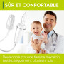 Mouche bebe Airmed's Vac. CLINIQUEMENT TESTÉ, SÛR et DOUX. Aspirateur nasal bébé avec 2 têtes d'aspiration et brosse de nettoyag
