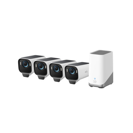 eufy Security S3 Pro (eufyCam 3 Pro), 4K Camera Surveillance WiFi exterieure sans Fil avec Panneau Solaire, Vision Nocturne MaxC