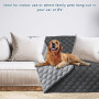 Nizirioo Couverture Imperméable pour Chien et Animaux, 130 x 200 cm, Anti-Urine pour Grands et Petits Chiens (Gris Foncé)