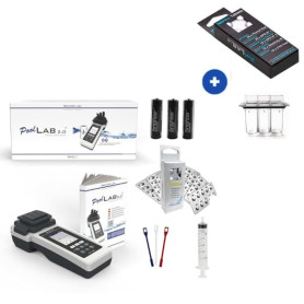 SuperPack Testeur électronique - Photomètre Water ID PoolLab 2.0 + Kit recharge + Cuvette de rechange