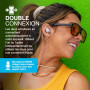 JLab Go Air Pop+ Ecouteurs Bluetooth sans Fil - Écouteurs Intra-Auriculaires avec Micro, 35+ Heures d'Autonomie, Ecouteur et Boî