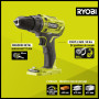 RYOBI - Perceuse-visseuse à percussion 18V - 2 vitesses - 50 Nm - 500-1 800 tr/min - réglage de couple 24 positions - mandrin 13