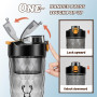 flintronic Shaker électrique à protéines - 650 ml - Mixeur automatique de protéines - Rechargeable par USB C - Pour shakes proté