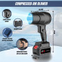 Souffleur à Jet Sec Turbo. Turbo Air Duster, 130.000 TRM. Dépoussiéreur sans Fil. Mini Souffleur de Feuilles. 1050 W. Comprend 2