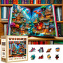 Wooden.City Enchanted Tales 1000 Pièces - Puzzle en Bois pour Adultes Original Coloré - Casse-Tête en Bois de Bibliothèque - Puz