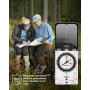 SUUNTO MC-2 Boussole de Navigation Professionnelle, Compass d'Orientation Multifonction avec Loupe Intégrée à la Plaquette, Décl
