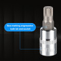 CPROSP Douille Torx Male 1/2'', 1/4'', 3/8'', Embout Torx 12 Pans M4 M5 M6 M8 M10 M12 M14 M16 M18, Douille Allen avec Boîte