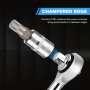 CPROSP Douille Torx Male 1/2'', 1/4'', 3/8'', Embout Torx 12 Pans M4 M5 M6 M8 M10 M12 M14 M16 M18, Douille Allen avec Boîte