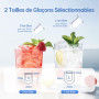 WIE Machine à Glaçons 12kg/24h - Silencieuse, Autonettoyante et Portable Avec Pelle à Glaçons - Pour Maison, Cuisine, Camping