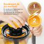 LEBENLANG Presse agrume electrique - 2 cônes & sans BPA I Haut rendement en jus I 700ml presse agrumes electriques I Presse-agru