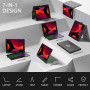 aMZCaSE Étui pour Clavier iPad 10.2 pour iPad 9/8/7e gén,Coque Rigide Rabattable à 360°avec Clavier Bluetooth sans Fil avec 7 ré