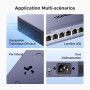 UGREEN Switch Ethernet PoE 10 Ports Gigabit Switch RJ45 8 Ports PoE+ 60W Multiprise RJ45 Boitier Métal 6KV Protection Contre la 