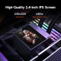 efroidisseur liquide pour processeur, 360 mm AIO, pompe haute performance, écran IPS 2,4", refroidissement à eau CPS ARGB avec v