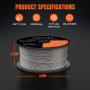FEIFANKE Fil Fourré Sans Gaz 1,0MM, Bobine Fil Fourré 3KG- E71T-GS General Purpose MIG MAG Welding Wire Reel D100 for Welding Ma