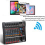 Depusheng DA8 Mélangeur audio professionnel Console de carte de son Bluetooth Interface de système de bureau à 8 canaux Entrée M