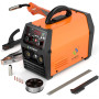 HITBOX Poste à Souder MIG Sans Gaz 200A, Soudeuse 3-en-1 Flux Core MIG/ARC/Lift TIG, Machine de Soudage Inverter IGBT 230V Porta