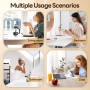 Cuteefun Miroir LED, Miroir de Voyage Lumineux avec Organisateur de Bijoux, 3 Couleurs de LumièRe, Luminosité Réglable, Recharge