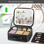 Trousse de Maquillage de Voyage avec Miroir LED, Trousse de Maquillage de Voyage avec Miroir éclairé, 3 réglages de Couleurs, Mi