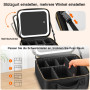 Trousse de Maquillage de Voyage avec Miroir LED, Trousse de Maquillage de Voyage avec Miroir éclairé, 3 réglages de Couleurs, Mi