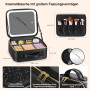 Trousse de Maquillage de Voyage avec Miroir LED, Trousse de Maquillage de Voyage avec Miroir éclairé, 3 réglages de Couleurs, Mi