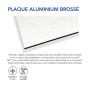 Signalétique.biz France - Plaque de porte Toilettes (Q0006) - 170 X 50 mm - Adhésif aspect aluminium brossé