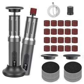 Glovios Rapeuse Pieds Électrique Puissante, 2 en 1 RâPe Electrique Pieds, Plusieurs Vitesses Réglables Ponceuse Pieds Electrique