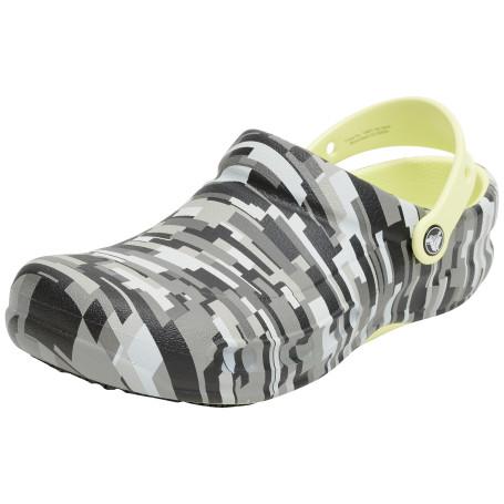 Crocs Unisexe Adulte Bistro Work Graphic Clog Sabots, Black/Lime, 39/40 EU