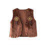 Générique Deguisement Costume de Cowboy avec Bandana, Gilet et Chapeau pour Bebe Enfant Garçons, Brun