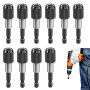 AEMCHDM 10 Pièces Porte-Embouts Magnétiques à Changement Rapide, Rallonges de Foret 60 mm Magnétiques, 1/4" Rallonge Aimantée Ac