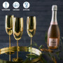 Oak & Steel - 4 Élégantes Flûtes À Champagne En Acier Inoxydable, 285 Ml - Set De Verres Incassables Pour Noël Et Le Nouvel An