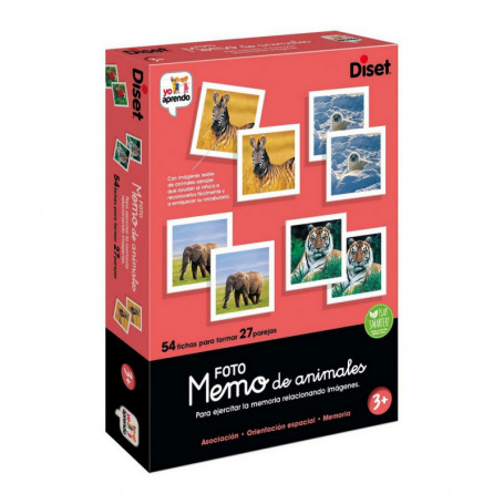 Jouet Educatif Diset Memo Photo Animales 54 Pièces 24,99 €