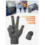 TRENDOUX Gants Hiver Homme Femme - Gants Tactiles Chaud Doux Doublure Polaire, Idéal pour Sport de Conduite Running Vélo Moto Sm